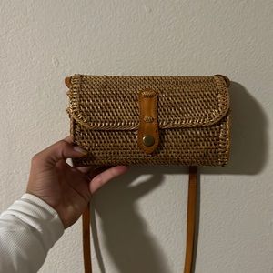 Rattan purse, clutch, side purse